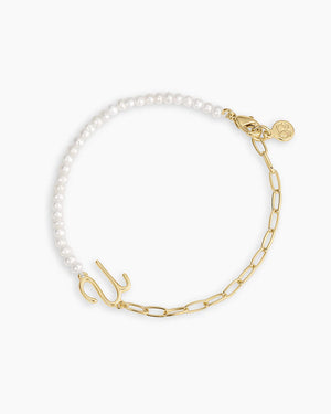 Lou Pearl Alphabet Bracelet
