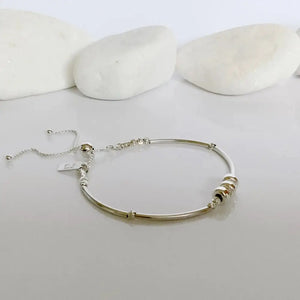 Calming Sterling Silver Fidget Bracelet - Perfect Sensory Stress Relief Jewelry Gift.
