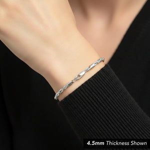 925 Sterling Silver Figarope Milano Italian Bracelet