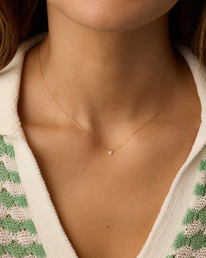 18K Floating Diamond Necklace