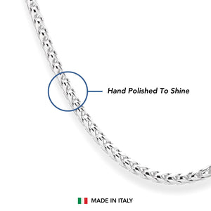 925 Sterling Silver Franco Chain Bracelet