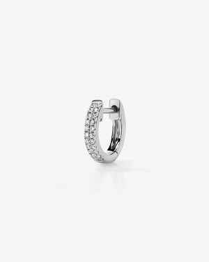 Delicate Double Row Huggie Earrings.