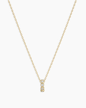 Classic Diamond Halo Charm Necklace