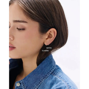 Charming Petite Diamond Huggie Earrings.
