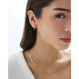 Chic Mini Tennis Drop Earrings for a Touch of Elegance.
