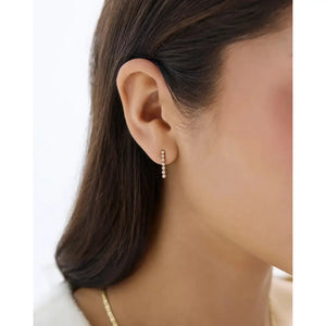 Chic Mini Tennis Drop Earrings for a Touch of Elegance.