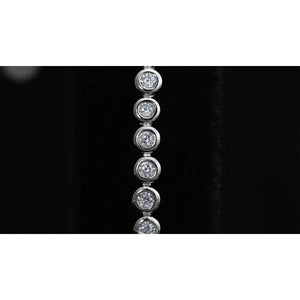 CZ Elegant Tennis Bracelet, Adjustable in Sterling Silver
