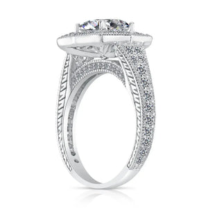 CZ Royal Square Solitaire Engagement Ring - Elegant Sterling Silver Sparkle for Proposals, Weddings & Anniversaries.