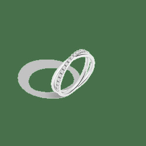 Diamond Crossover Ring NikNenz™ Premium Gold & Diamonds