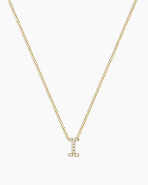 14K Diamond Alphabet Necklace