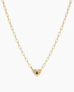 Birthstone Heart Necklace NikNenz™ Premium Gold & Diamonds