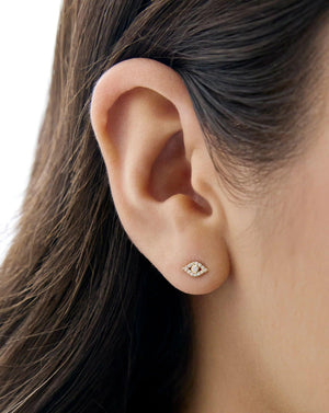 Pavé Diamond Evil Eye Studs.