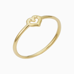 Elegant Heart of Gold Ring - A Timeless Treasure.