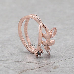Ear Cuff Earrings, Ear Wraps, Earring Cuffs, Natural Diamond Ear Cuff, No Piercing Ear Cuff, 14K Gold Diamond Ear Cuff, Gold Ear Wrap KD1071