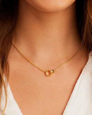 Rose Interlocking Necklace NikNenz™ Premium Gold & Diamonds