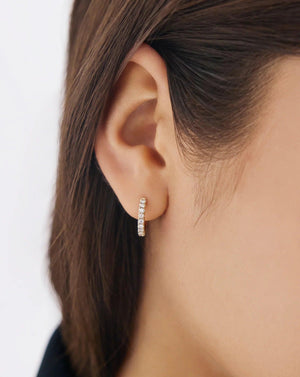 Glamorous Jumbo Diamond Huggie Earrings.