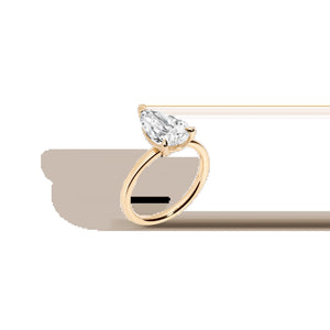 3Ct Pear Lab Grown Diamond Solitaire Ring NikNenz™ Premium Gold & Diamonds