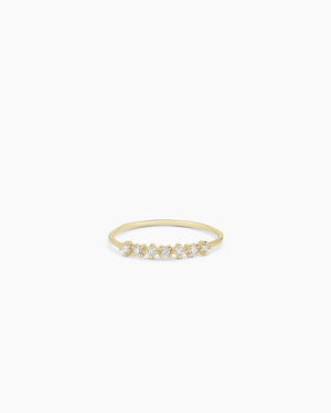 14K Diamond Row Ring