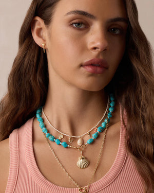 Ocean Mini Charm Necklace NikNenz™ Premium Gold & Diamonds