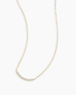 14K Diamond Taner Bar Mini Necklace