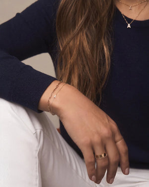 14K Diamond Pavé Alphabet Bracelet