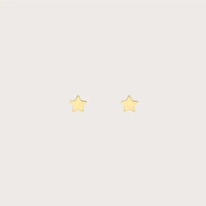 Dainty 14K Solid Gold Star Earrings - Celestial Minimalist Jewelry Elegance.