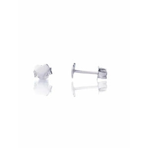 Dainty 925 Sterling Silver & 14K Gold Small Heart Stud Earrings - Perfect Gift of Luck!.