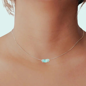 Dainty Aqua Sea Glass Bracelet in Sterling Silver - Perfect Beach-Inspired Jewelry Gift.