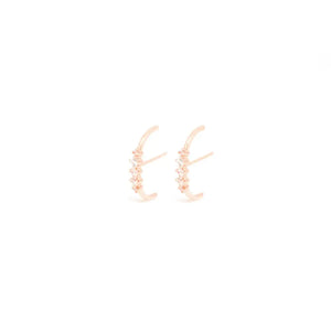 Dainty & Minimalist 4 Prongs CZ Ear Lobe Cuff Earrings
