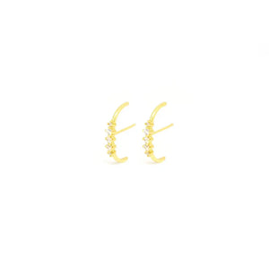 Dainty & Minimalist 4 Prongs CZ Ear Lobe Cuff Earrings