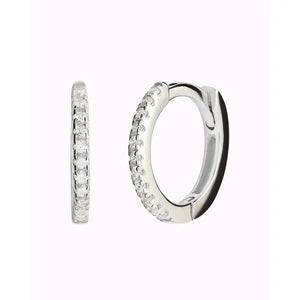 Dainty & Minimalist Pave CZ Huggie Hoop Earrings