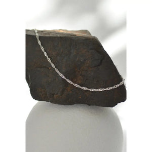 Dainty Sterling Silver Twist Curb Chain Bracelet - Perfect Birthday Gift for Her.