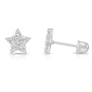 Dazzling 14K Gold Star Shaped Stud Earrings - Perfect for Everyday Elegance!.