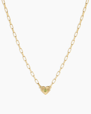 Birthstone Heart Necklace NikNenz™ Premium Gold & Diamonds