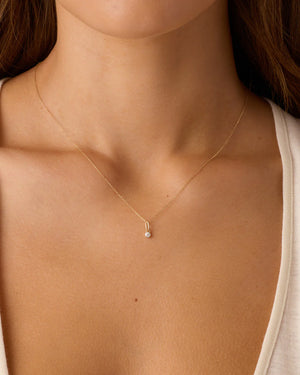 Lab Grown Diamond Halo Charm Necklace NikNenz™ Premium Gold & Diamonds