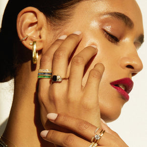 Toi Et Moi Gemstone Classic Ring NikNenz™ Premium Gold & Diamonds