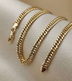 14K Gold Miami Cuban Link Chain - Handmade 5Mm Curb Chain