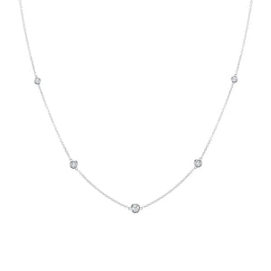 Diamond Bezel Strand Necklace