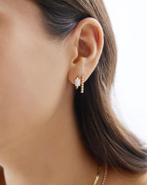 Chic Mini Tennis Drop Earrings for a Touch of Elegance.