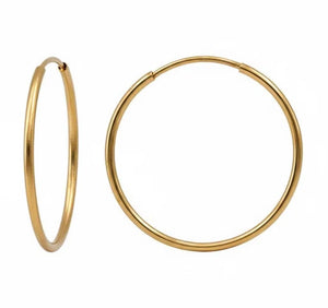 Radiant 14K Gold Filled Minimalist Endless Hoop Earrings - Timeless Versatility!.