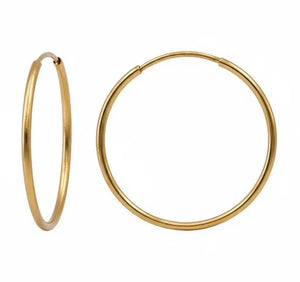 Radiant 14K Gold Filled Minimalist Endless Hoop Earrings - Timeless Versatility!.