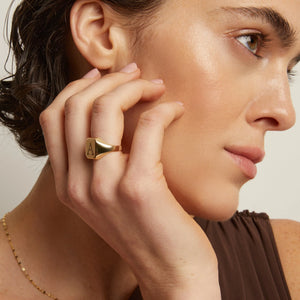 Square Signet Ring NikNenz™ Premium Gold & Diamonds