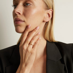 Archival Open Pearl Ring NikNenz™ Premium Gold & Diamonds