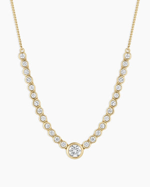 14K Lab Grown Diamond Circle Row Necklace