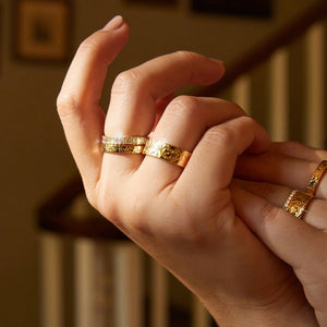 AURATE X MACENNA: Rose Garden Ring NikNenz™ Premium Gold & Diamonds