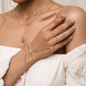 Cosmic Star Band Ring in Gold