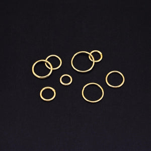 Elegant 14K Solid Gold Hinged Huggie Hoop Earrings & Nose Ring for Cartilage, Tragus, Helix, and Conch Piercings - Available in 16G & 18G.