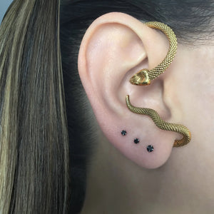 Snake Ear Cuff, No Piercing Gothic Earring, Unisex Goth Stainless Steel Jewelry