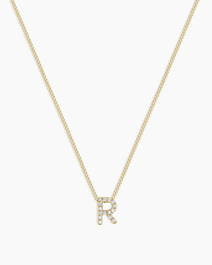 14K Diamond Alphabet Necklace