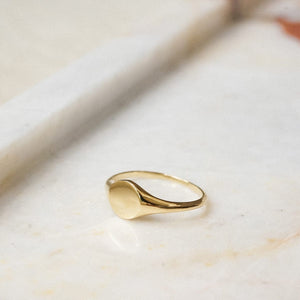 Engravable Pinky Signet Ring 9Ct Solid Gold